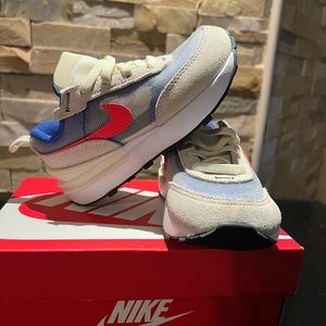 Nike Waffle One (TD) Coconut Milk/Bright Crimson 8C
